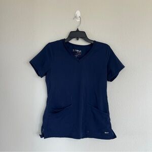 Grey’s Anatomy By Barco Navy Blue Scrub Top Size Small